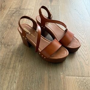 Madden Girl Tan Platform Sandals